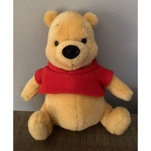 Gund Winnie The Pooh Plush Red Shirt Stuffed Animal Toy 7" Vintage